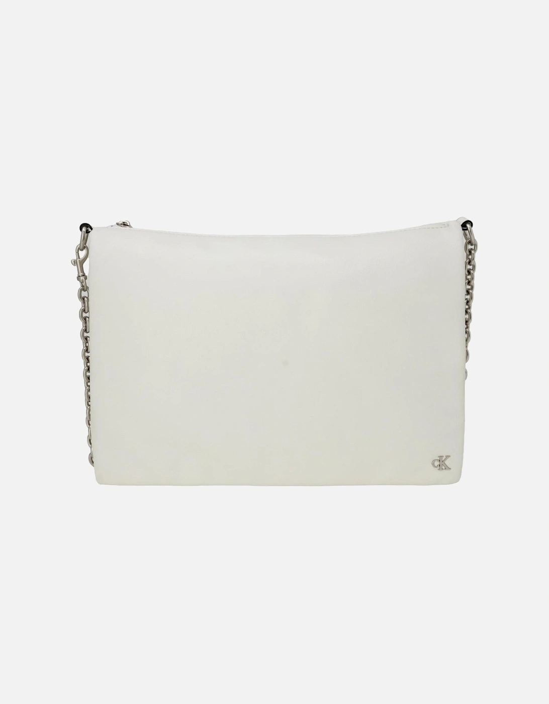 White Plain Shoulder Bag with Clip Fastening Women, 4 of 3