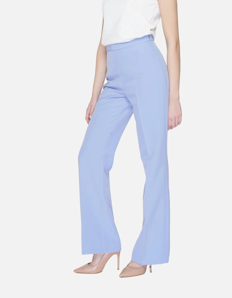 Lilac Plain Trousers with Zip Fastening Women - Liliac