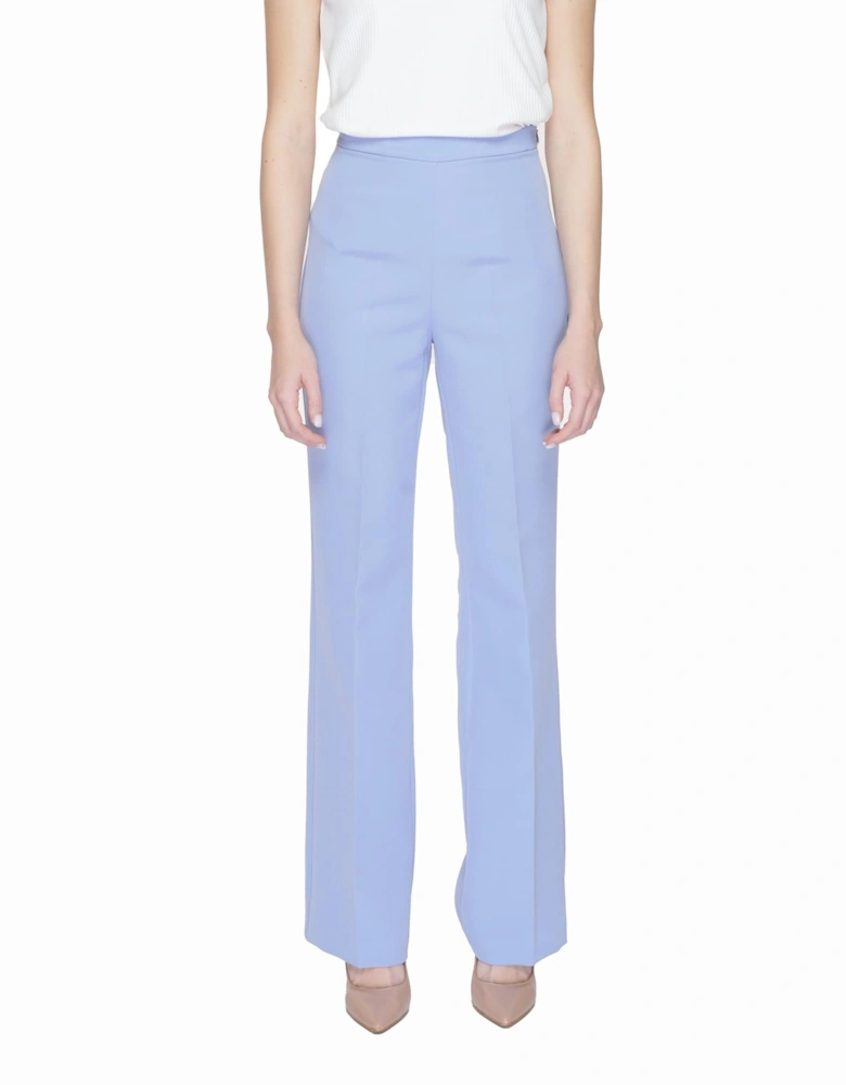 Lilac Plain Trousers with Zip Fastening Women - Liliac