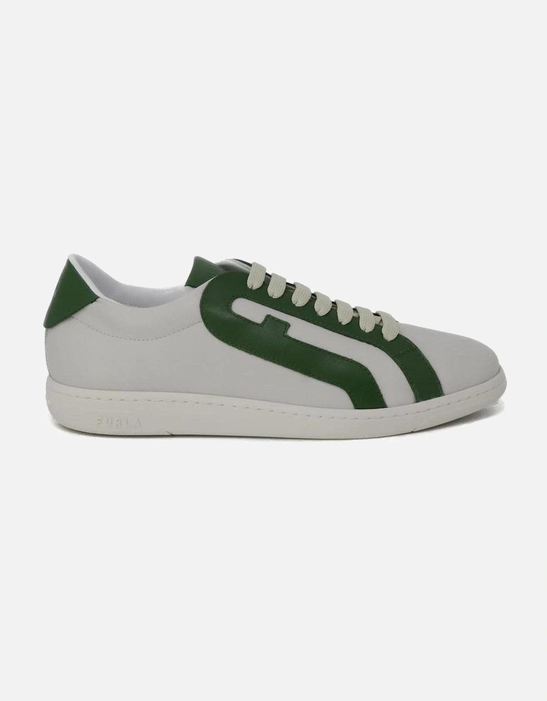 Green Leather Lace-up Sneakers Women, 4 of 3