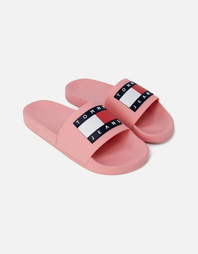 Printed Pink Slippers with Rubber Sole Women