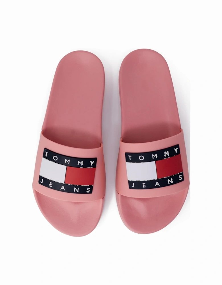 Printed Pink Slippers with Rubber Sole Women