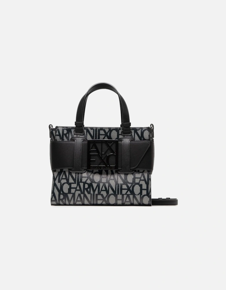 AX Monogram Top Handle Bag 952124 Women - Black