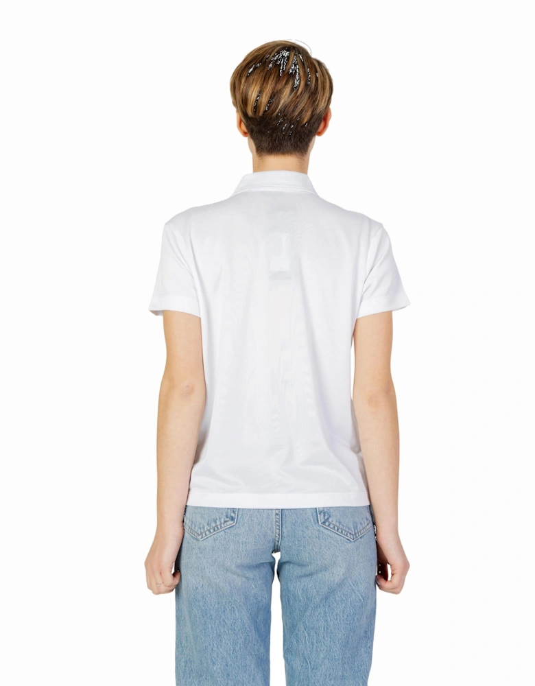 Classic Short Sleeve Button-Up T-Shirt Women - White Shirts