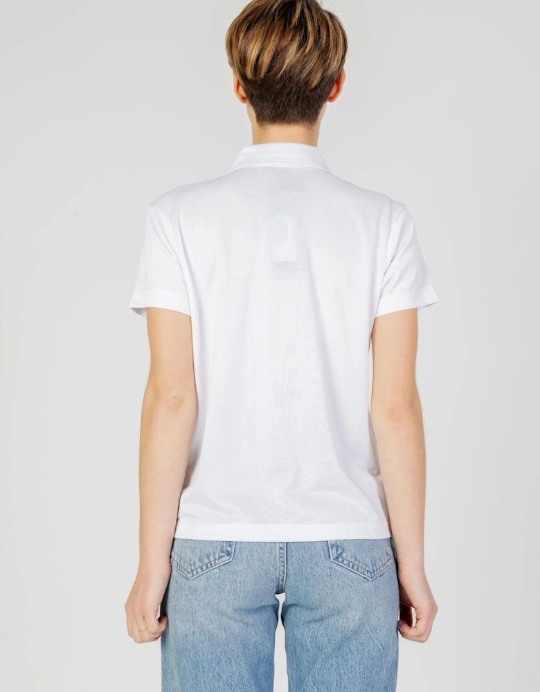 Classic Short Sleeve Button-Up T-Shirt Women - White Shirts