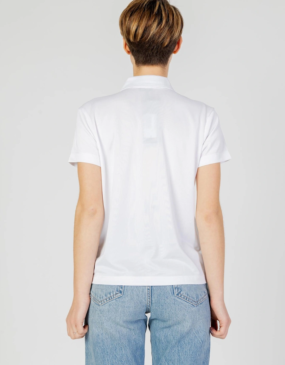 Classic Short Sleeve Button-Up T-Shirt Women - White Shirts