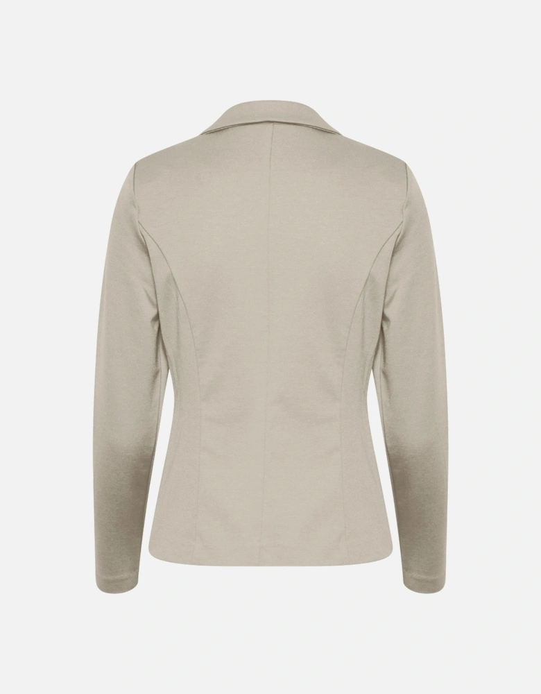 Casual Single Breasted Blazer Women - Beige