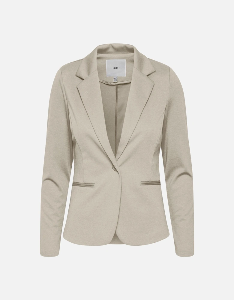 Casual Single Breasted Blazer Women - Beige