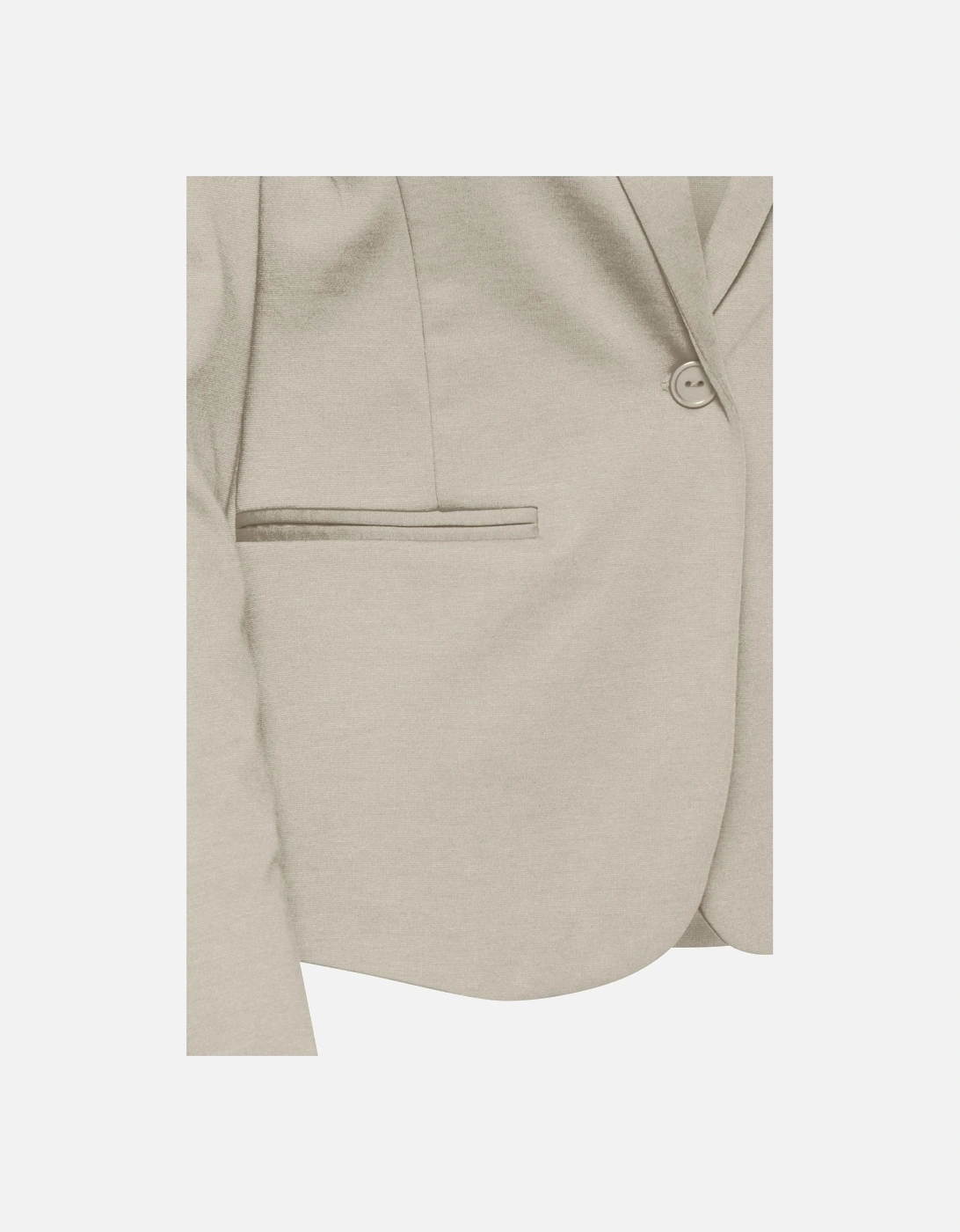 Casual Single Breasted Blazer Women - Beige