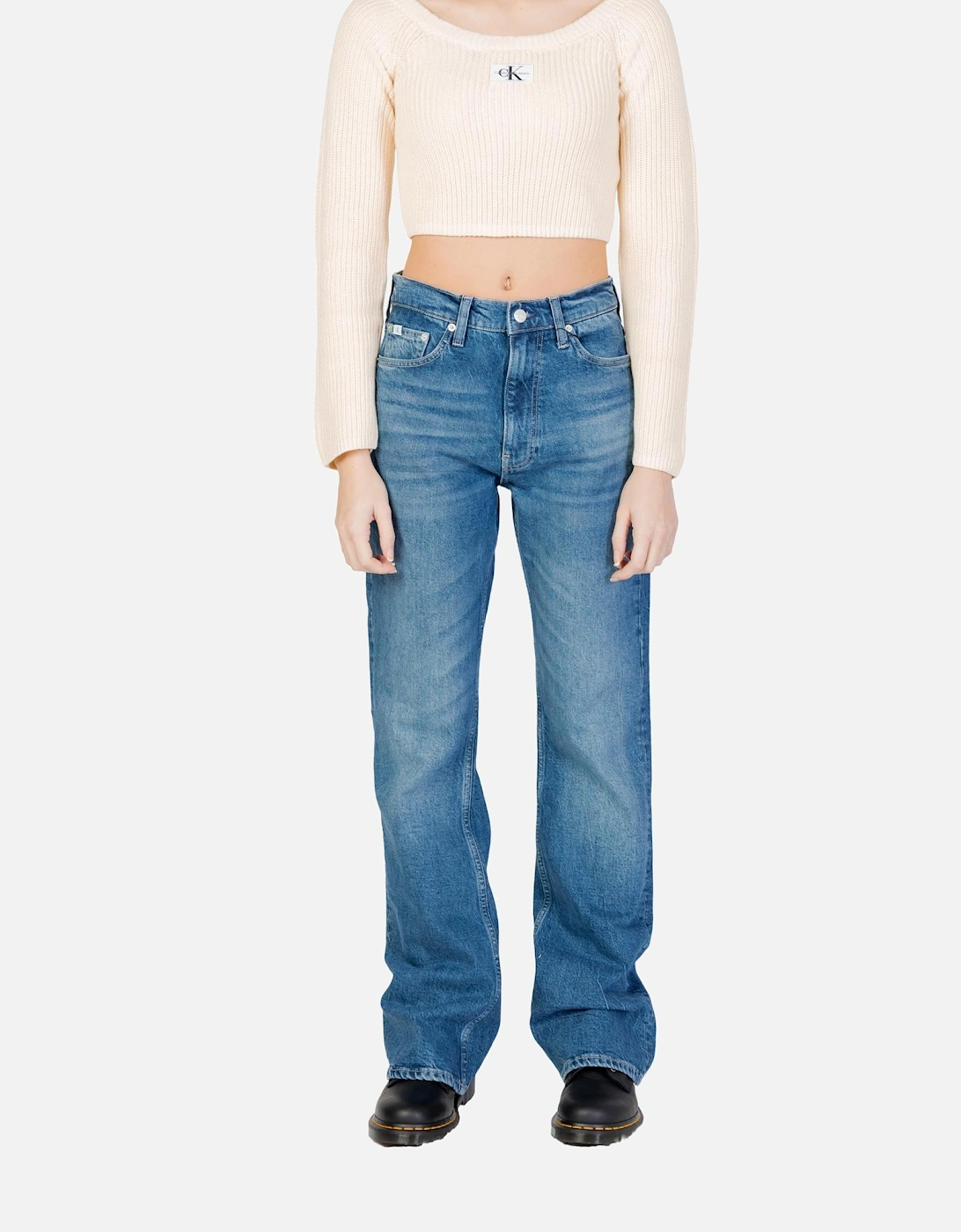 HighWaisted Straight Jeans Classic Style Women - Blue, 3 of 2