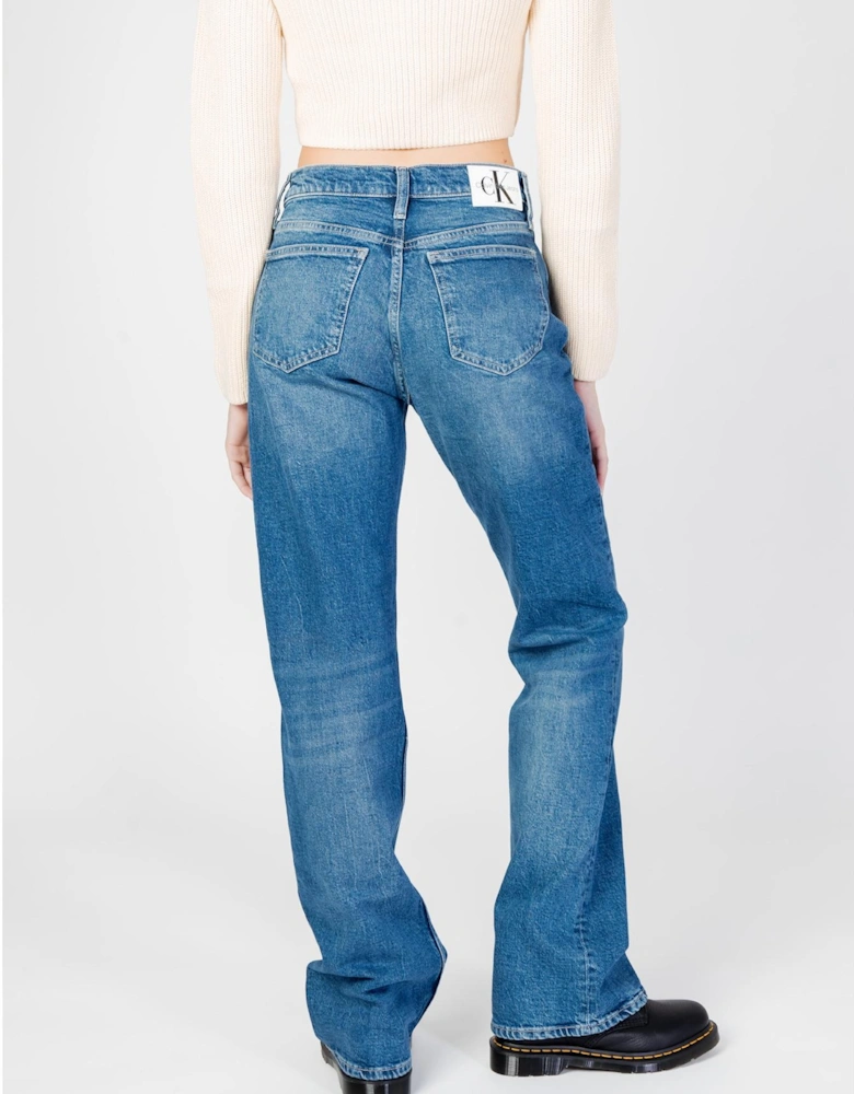HighWaisted Straight Jeans Classic Style Women - Blue