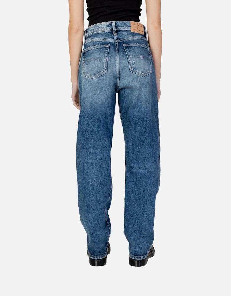 90s Loose Fit Jeans Distressed Women - Blue