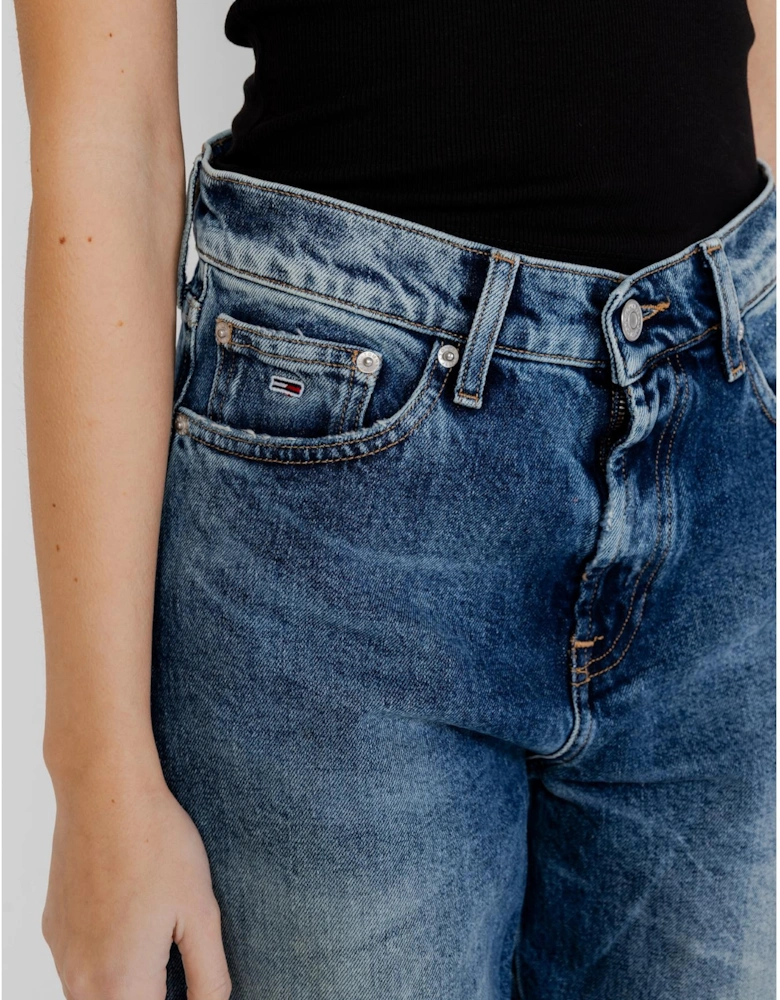 90s Loose Fit Jeans Distressed Women - Blue