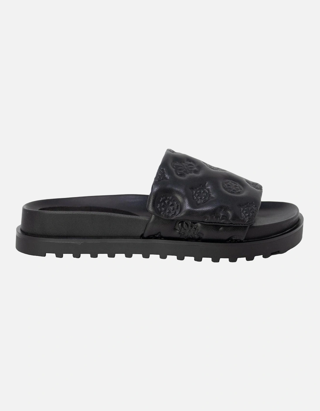 Black Quilted Slides FL5GSL H6383 Women Slippers, 4 of 3