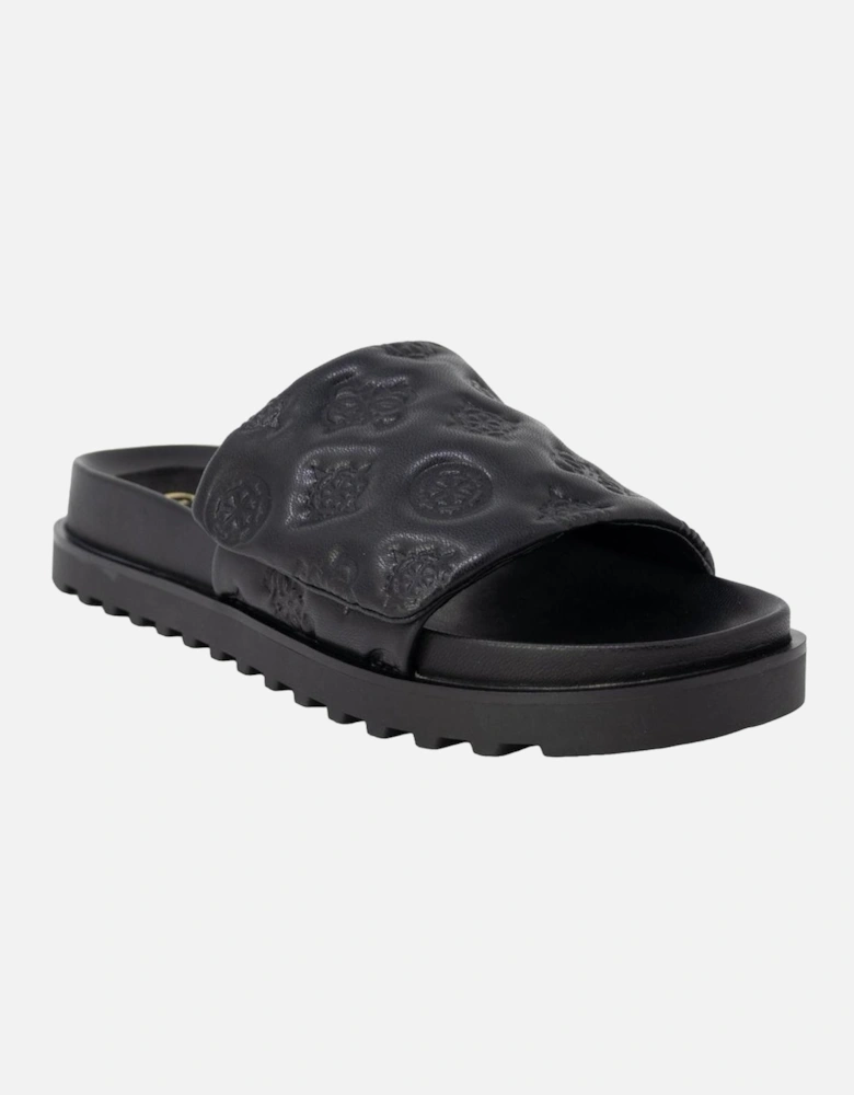 Black Quilted Slides FL5GSL H6383 Women Slippers