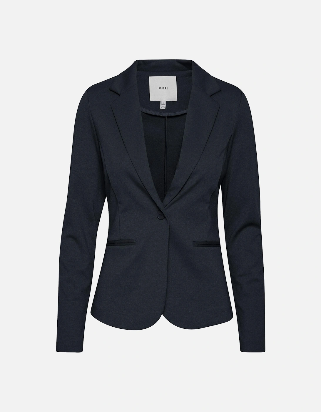 Blue Plain Long Sleeve Blazer Women, 4 of 3