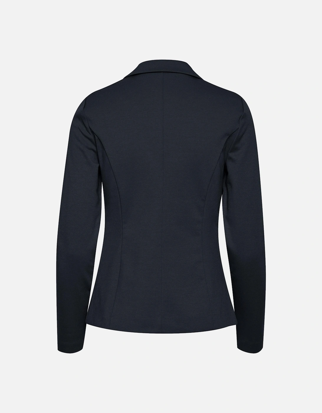Blue Plain Long Sleeve Blazer Women
