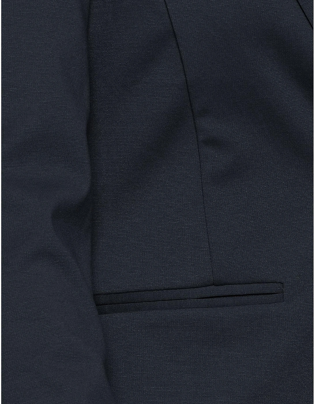 Blue Plain Long Sleeve Blazer Women