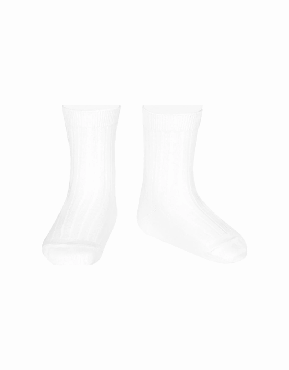 White Ribbed Ankle Socks, 3 of 2