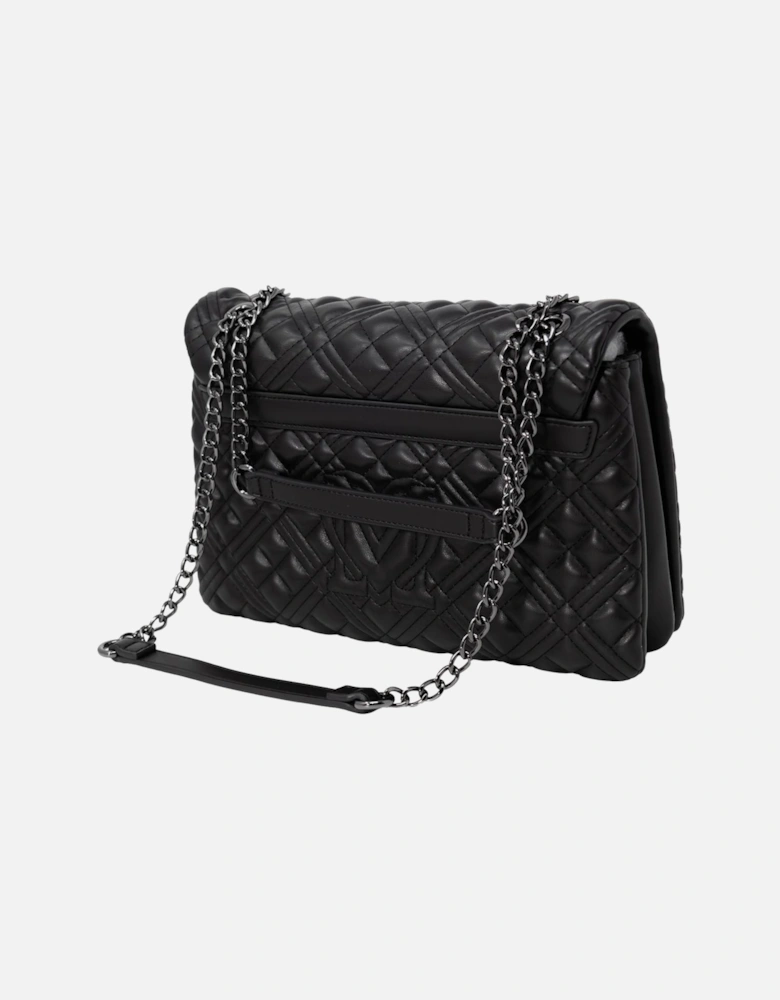 Black Shoulder Bag with Zip Closure Women