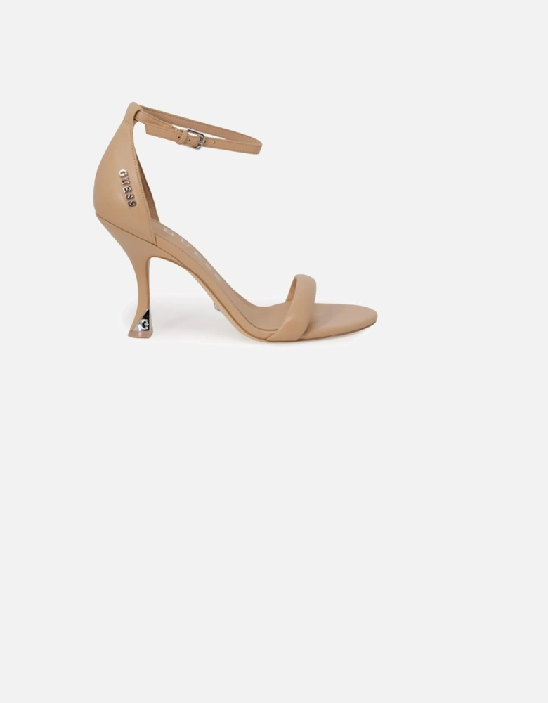 Flatsandal AnkleStrap Heels Women - Beige Sandals