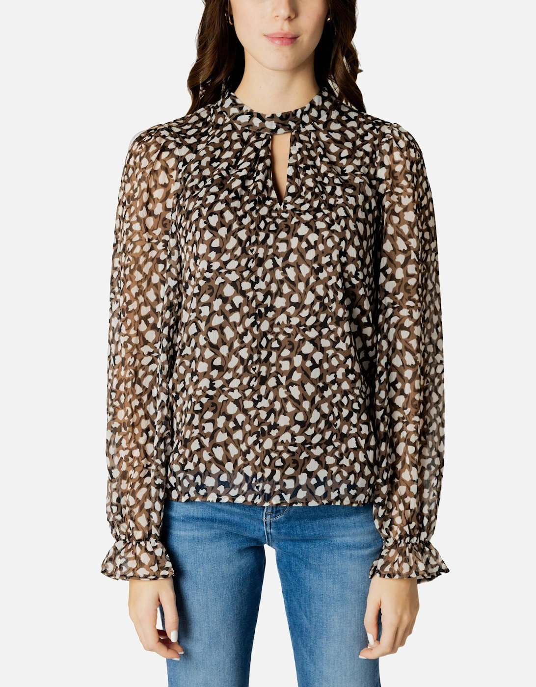 Long Sleeve Black Round Neck Blouse - 100% Polyester Women, 4 of 3