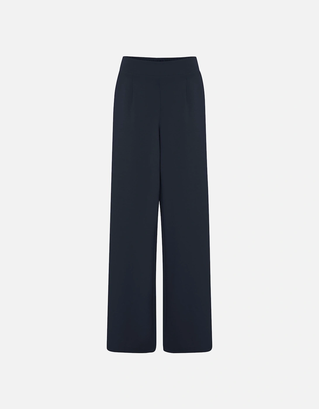 Blue Plain Slip-On Trousers Women, 4 of 3