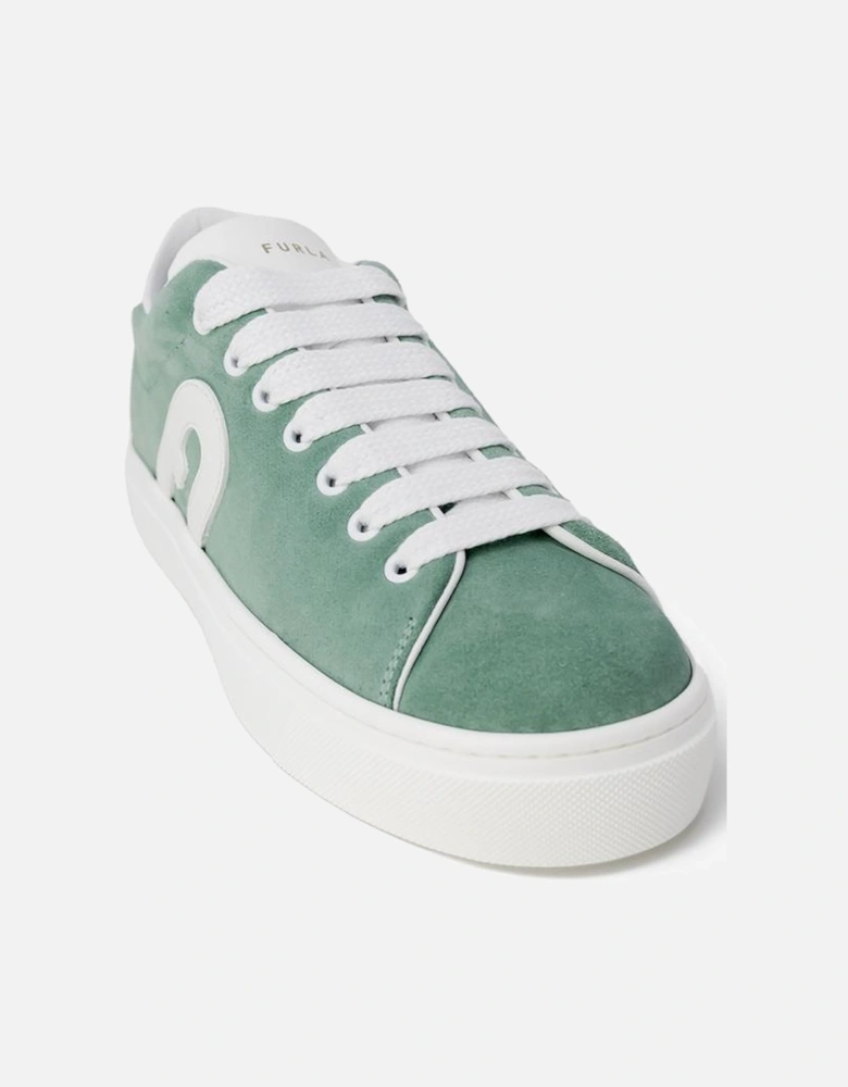 Lace-Up Leather Sneakers Women - Green