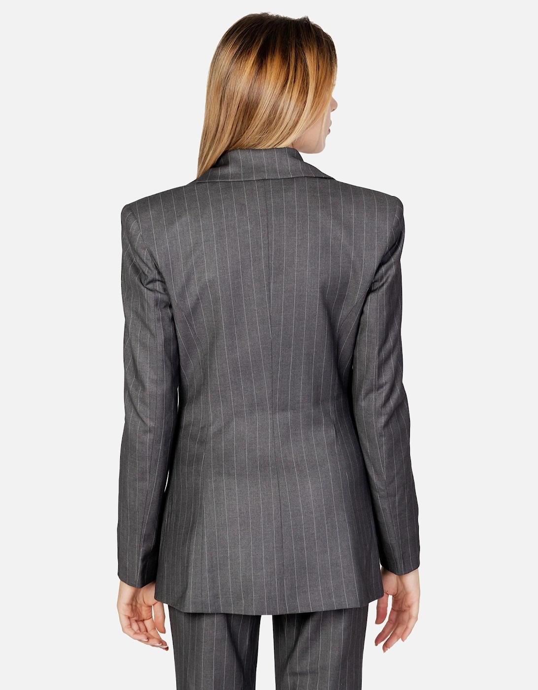 Grey Buttoned Womens Blazer