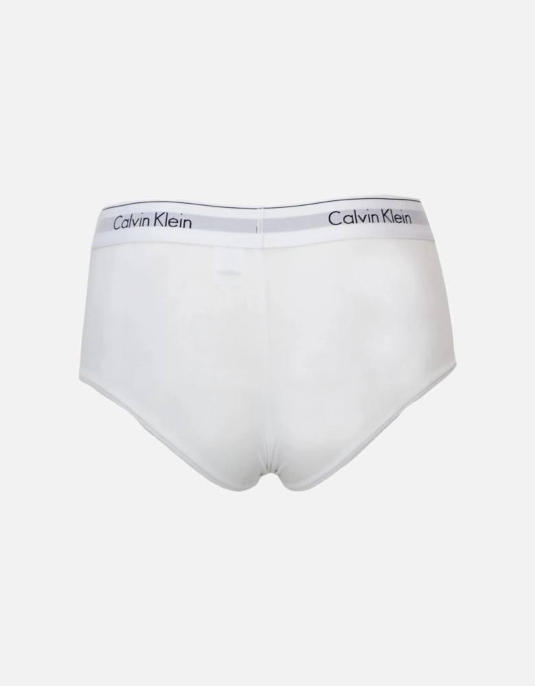 Womens White Cotton Blend Modal Underwear