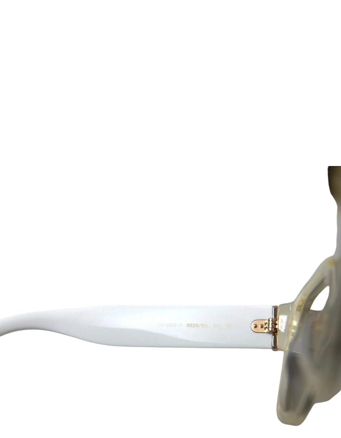 White Acetate Sunglasses with Grey Lenses Women