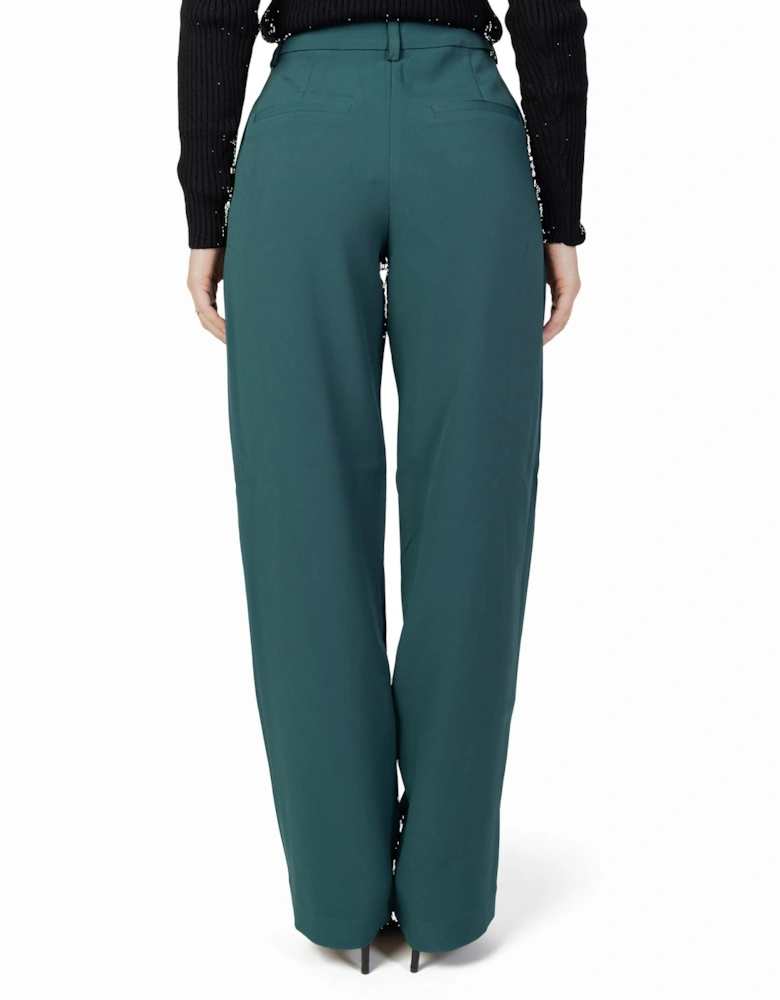 Wide Leg Pants High Waist Trousers Elegant Style Women - Green