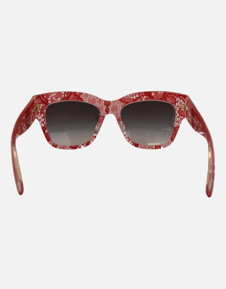 Lace Sunglasses Red Model Red Lace Women