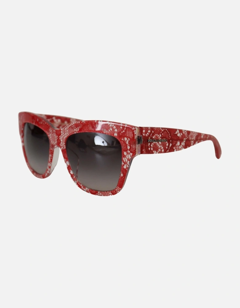 Lace Sunglasses Red Model Red Lace Women