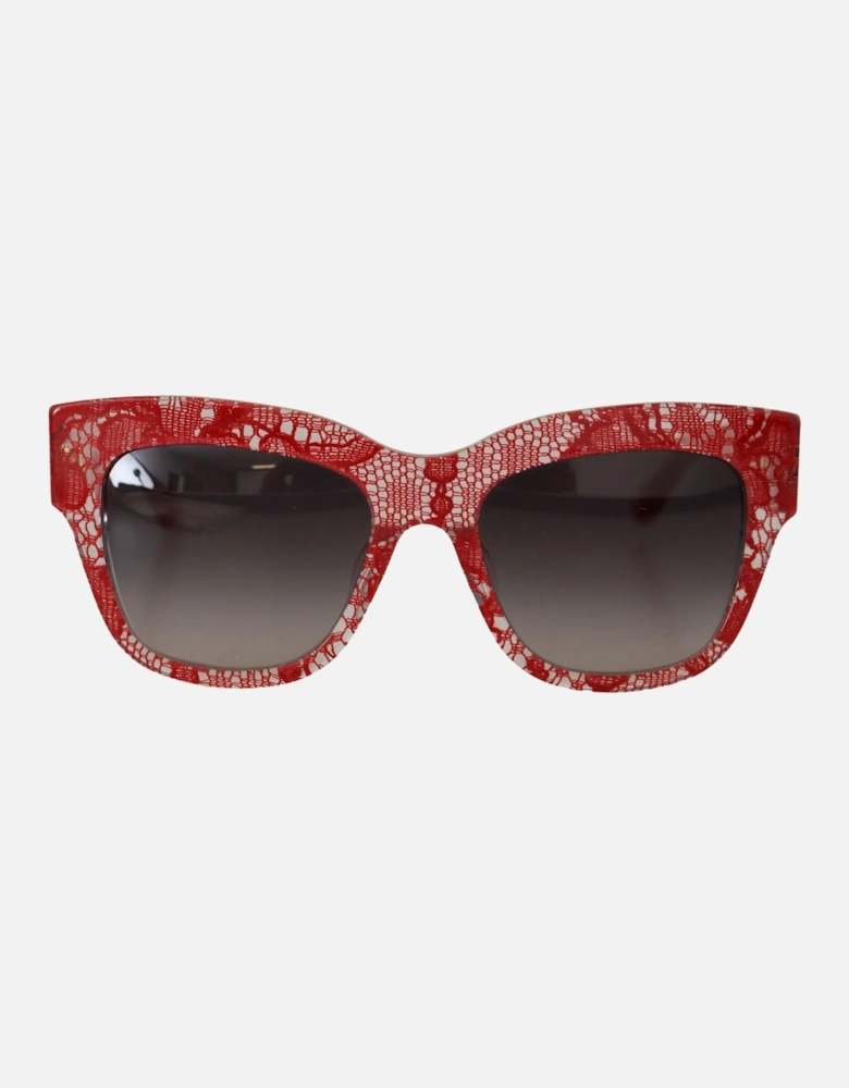 Lace Sunglasses Red Model Red Lace Women