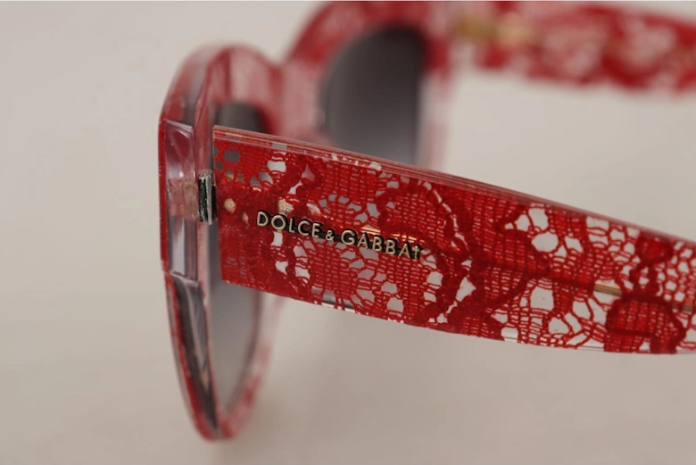 Lace Sunglasses Red Model Red Lace Women