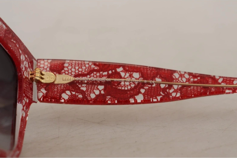 Lace Sunglasses Red Model Red Lace Women