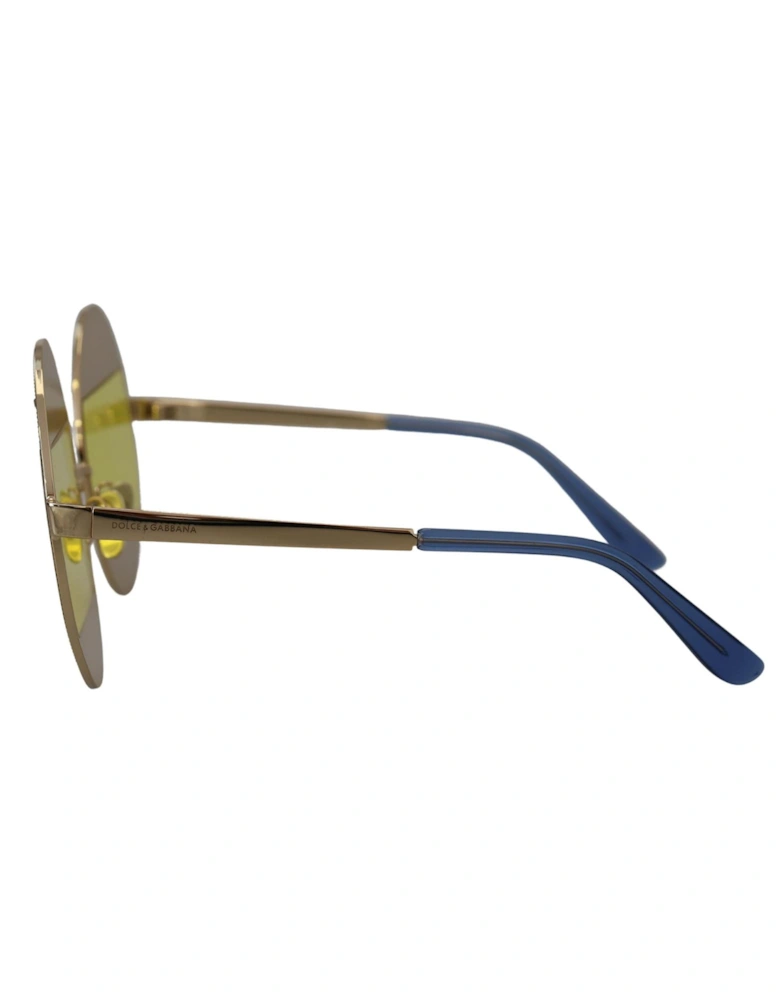 DG4374 Round Sunglasses Crystal Detail Women - Gold