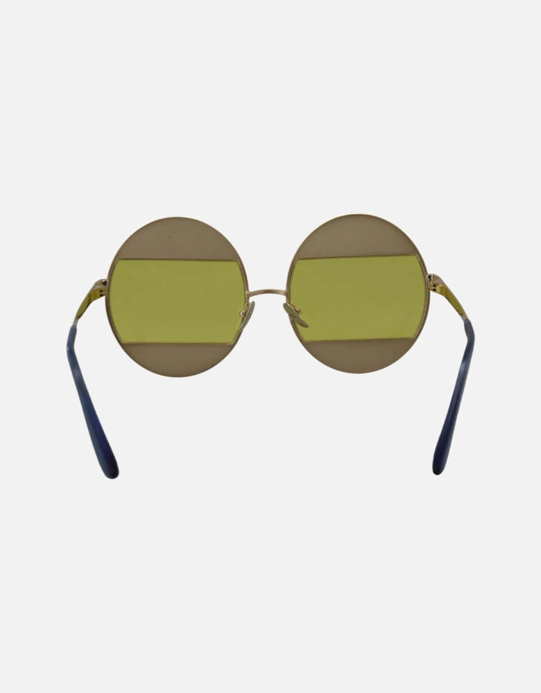 DG4374 Round Sunglasses Crystal Detail Women - Gold