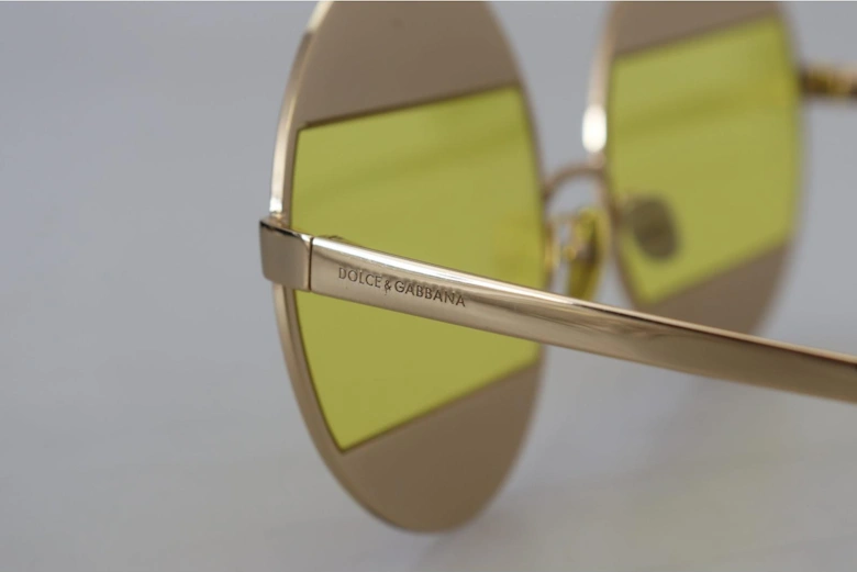 DG4374 Round Sunglasses Crystal Detail Women - Gold