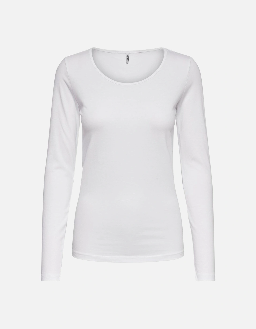 Only Women's White Longsleeve Tshirt 15189883 - Shirts - : Size 10