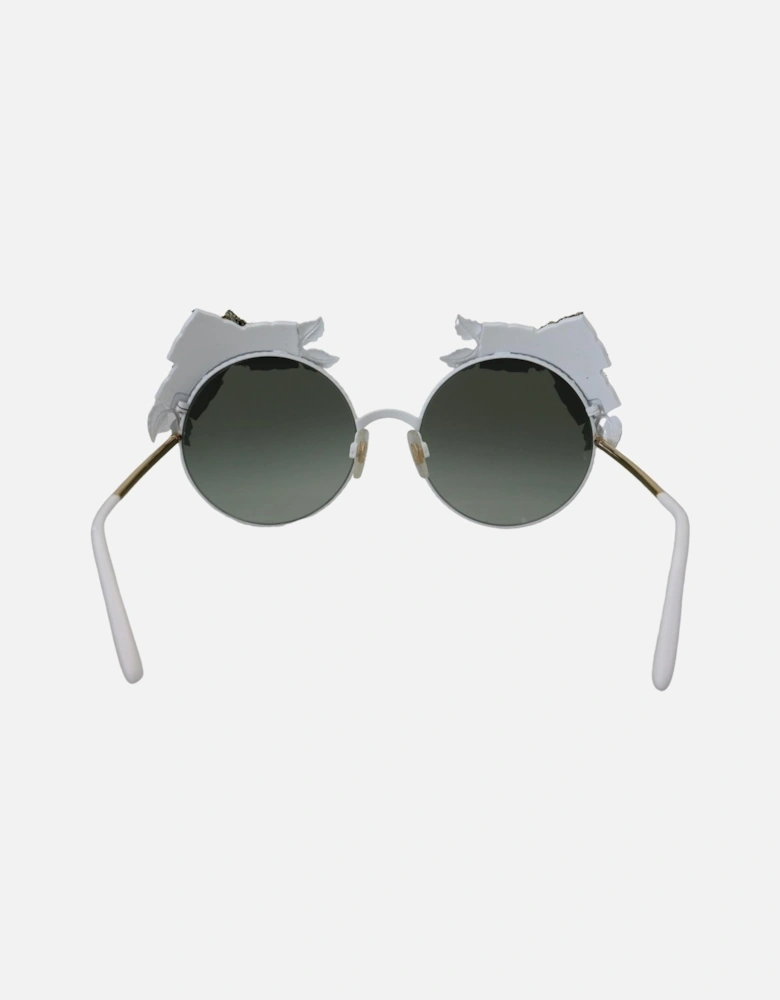 DG4338 Round Sunglasses Beaded Flowers Women - Gold