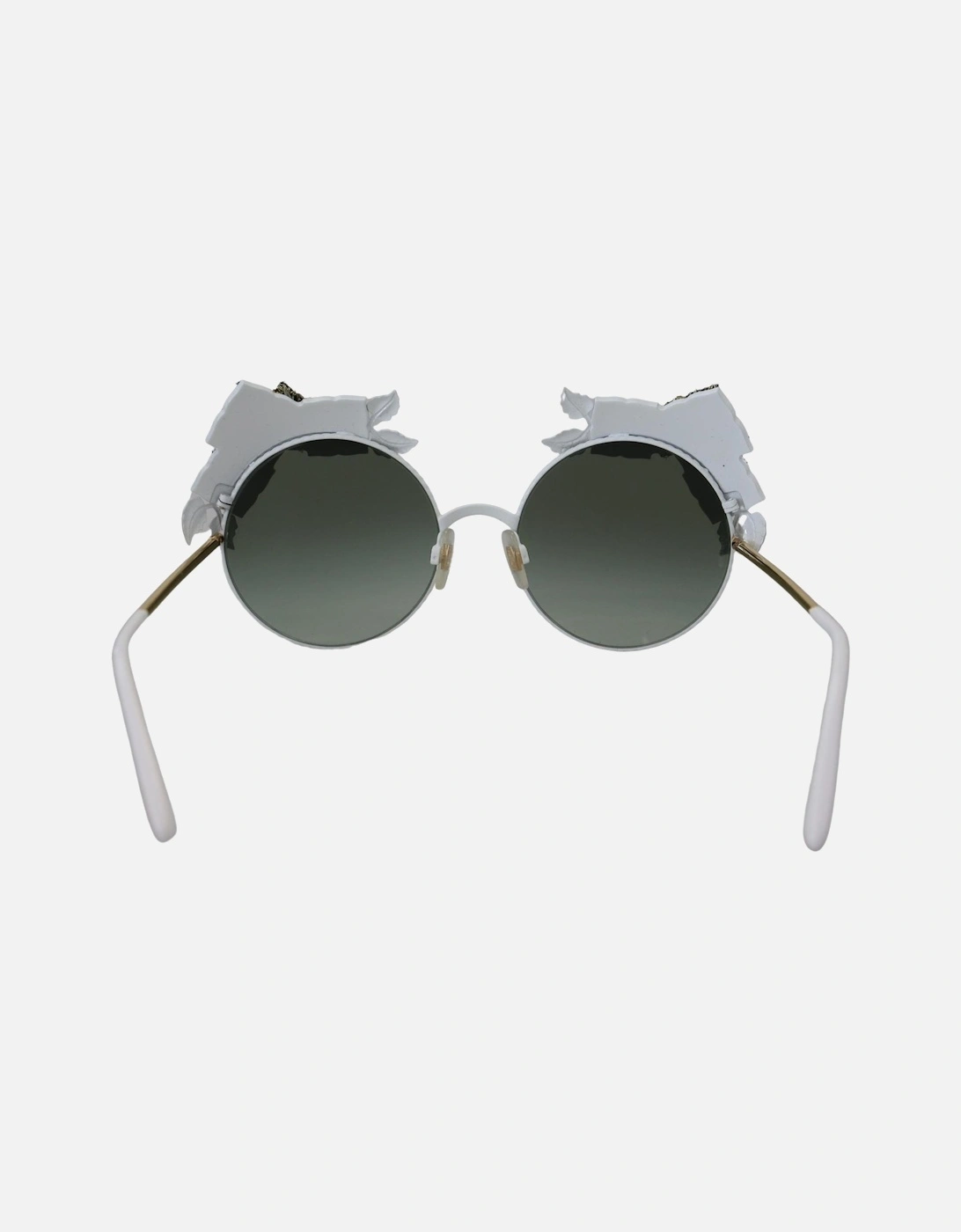 DG4338 Round Sunglasses Beaded Flowers Women - Gold