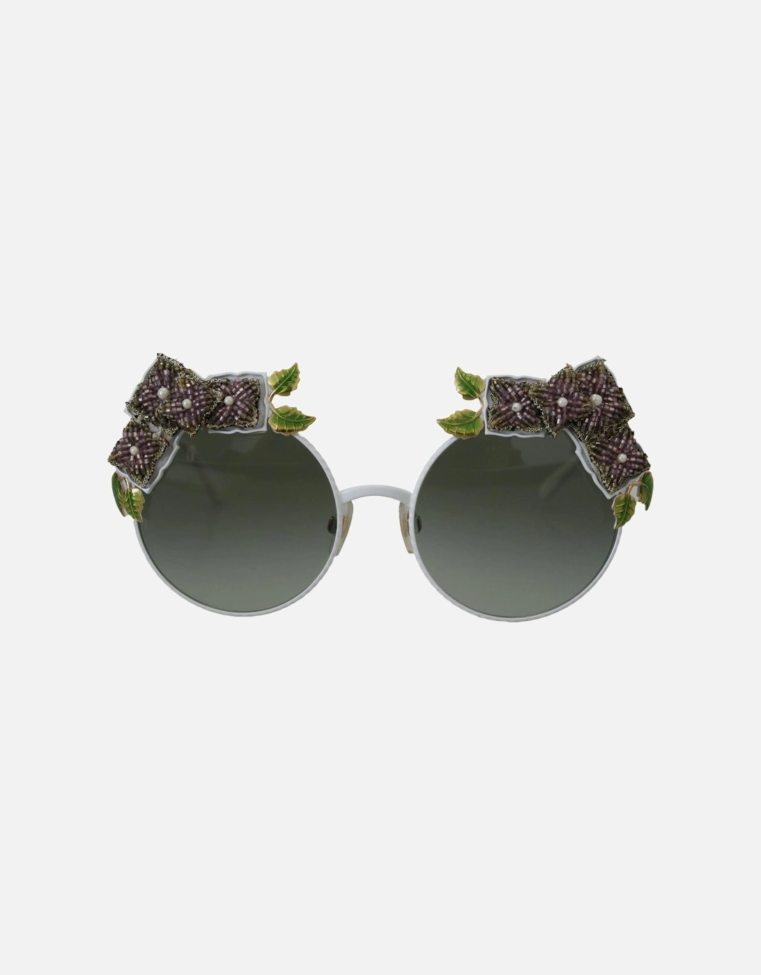 DG4338 Round Sunglasses Beaded Flowers Women - Gold, 7 of 6