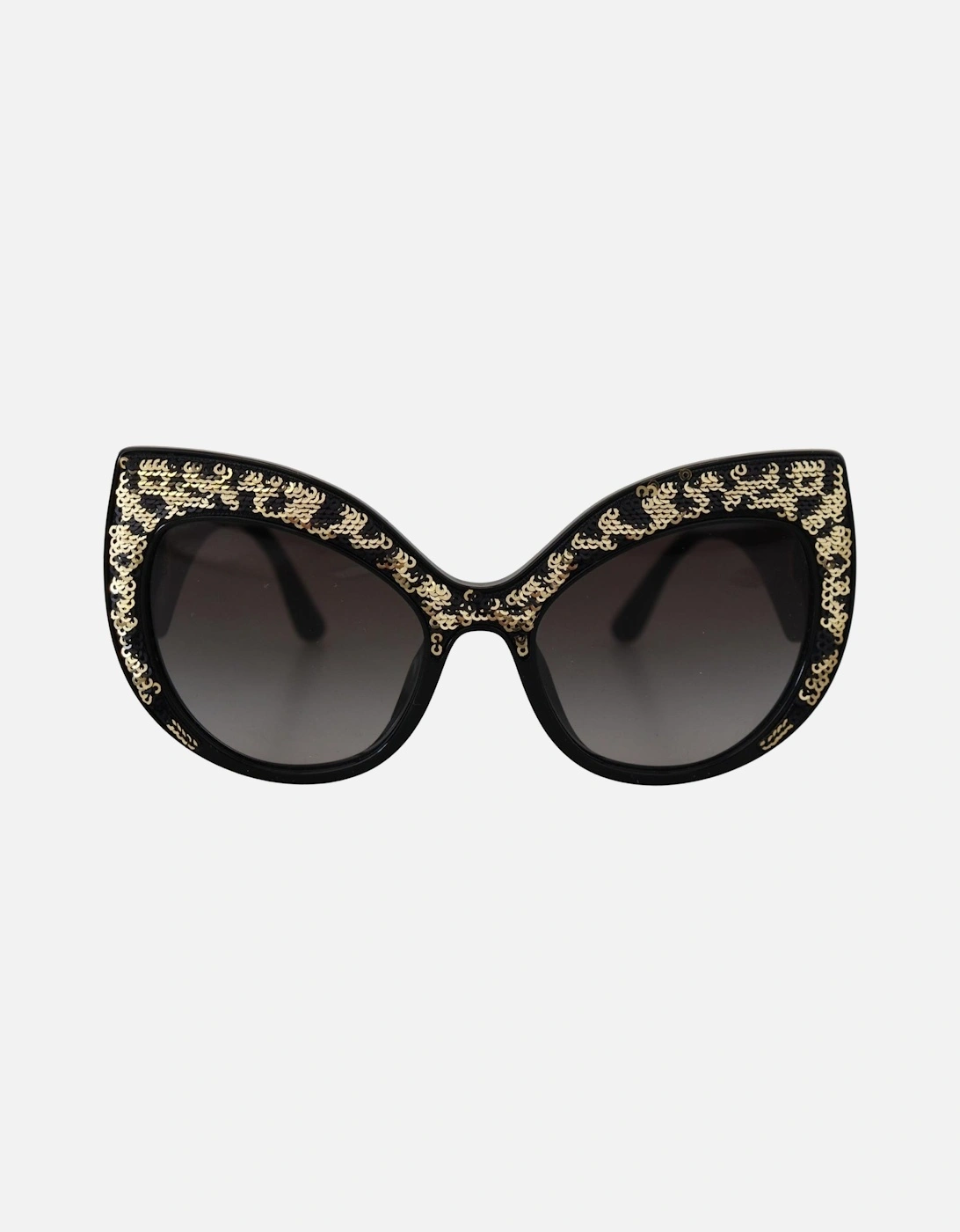 DG4338 Sequin Cat Eye Sunglasses Women - Black Gold, 7 of 6
