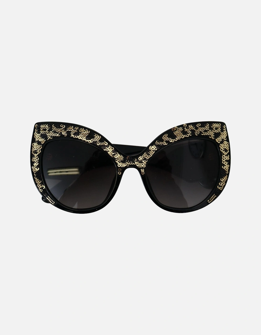 DG4338 Sequin Cat Eye Sunglasses Women - Black Gold