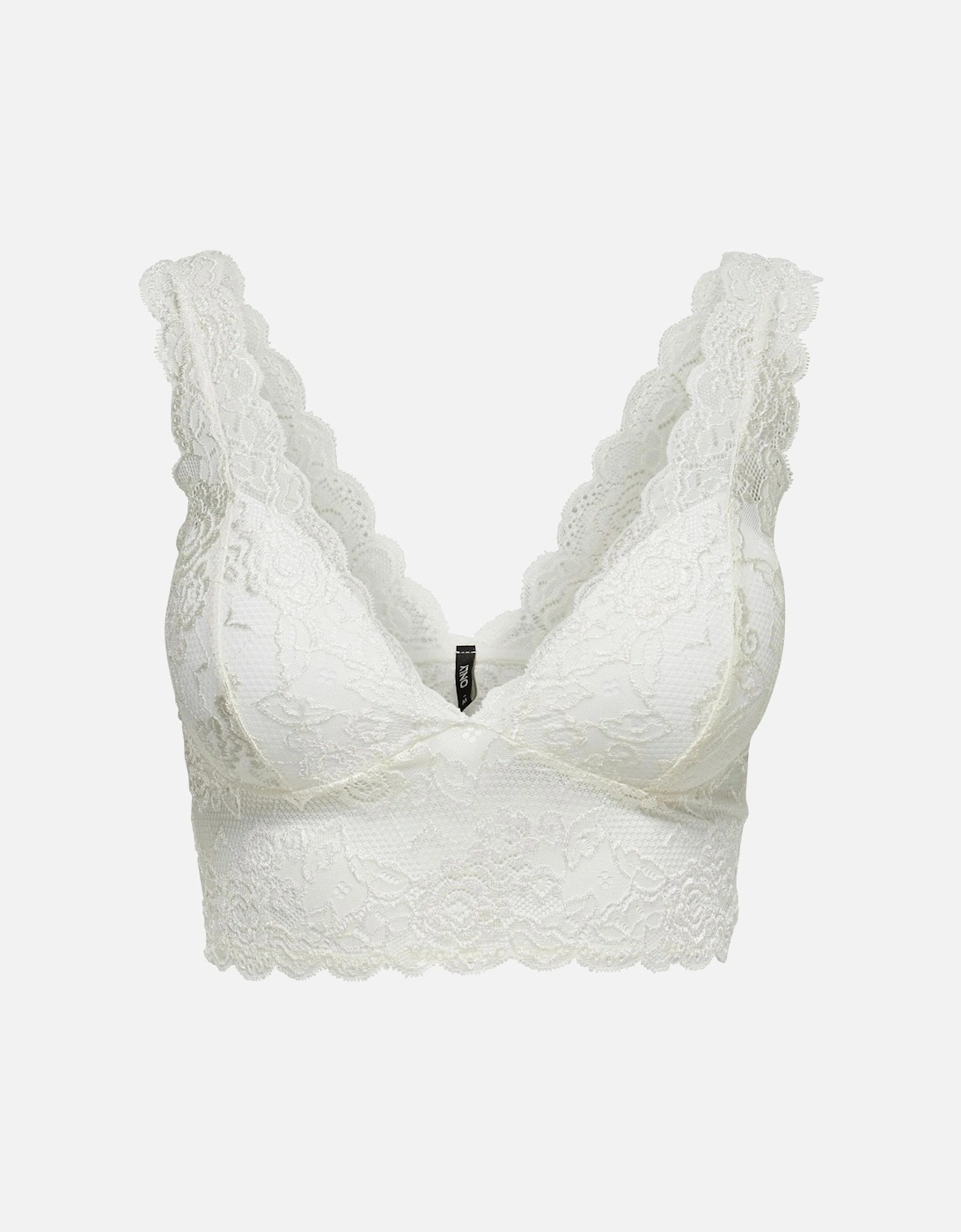 Lace Crop Top VNeck Sleeveless Women - White, 3 of 2