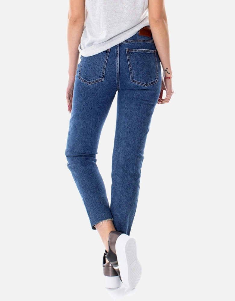 Machine Washable Stretch Denim Jeans Women - Blue