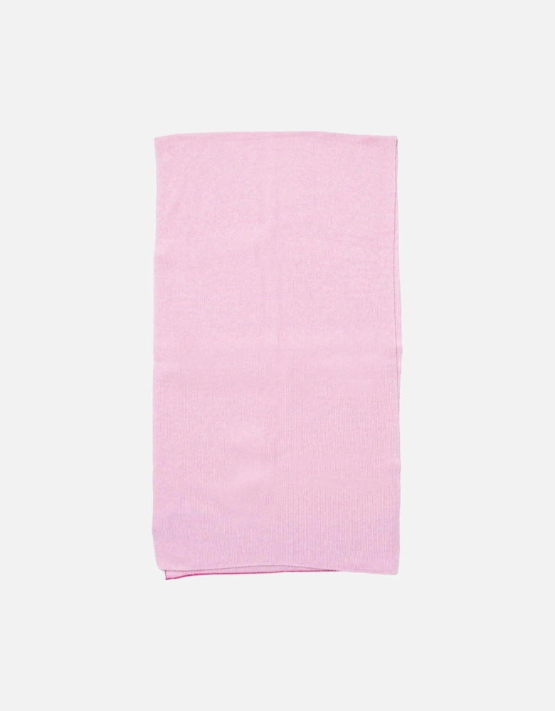 Logo Knitted Scarf Pink Women Scarves