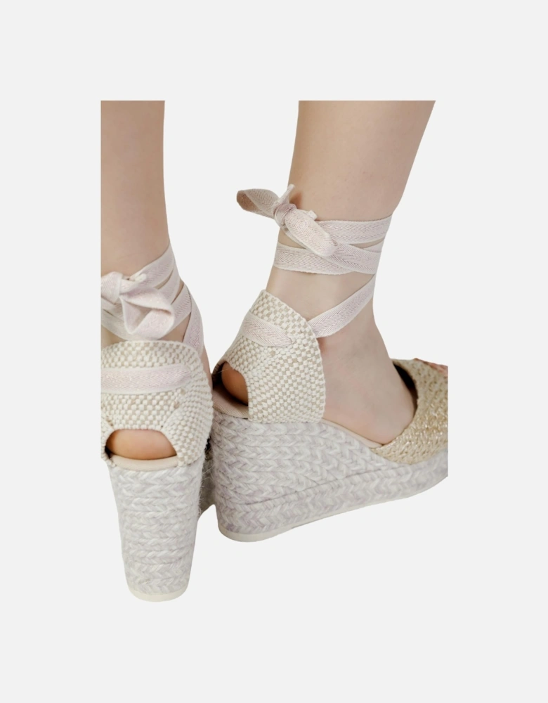 Woven Platform Wedges Women - Pink